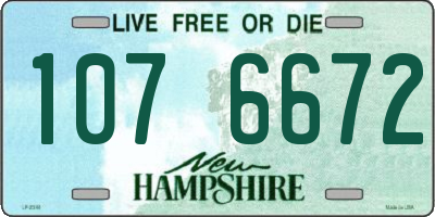 NH license plate 1076672