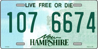 NH license plate 1076674