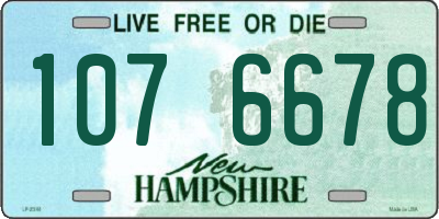 NH license plate 1076678