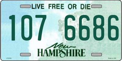 NH license plate 1076686