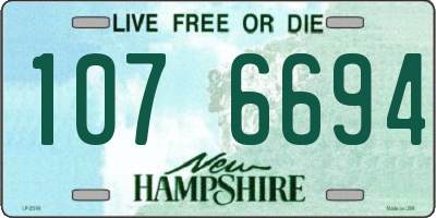 NH license plate 1076694
