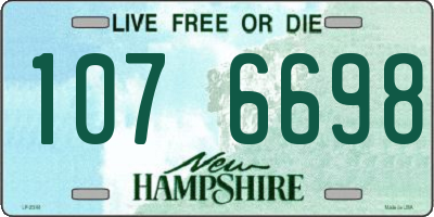 NH license plate 1076698