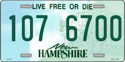 NH license plate 1076700