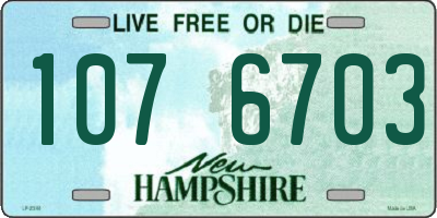 NH license plate 1076703