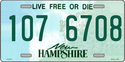 NH license plate 1076708