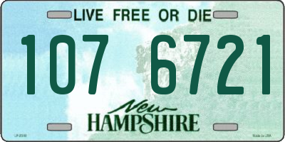 NH license plate 1076721