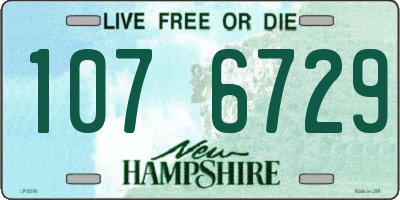 NH license plate 1076729