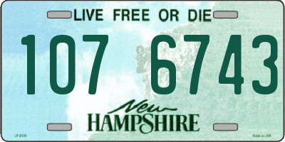 NH license plate 1076743