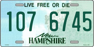 NH license plate 1076745