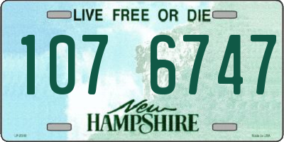 NH license plate 1076747