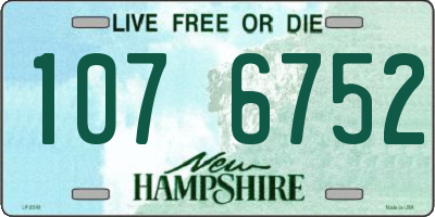 NH license plate 1076752