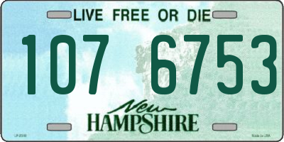 NH license plate 1076753