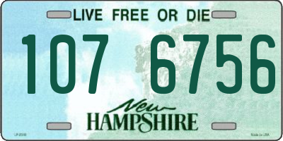 NH license plate 1076756