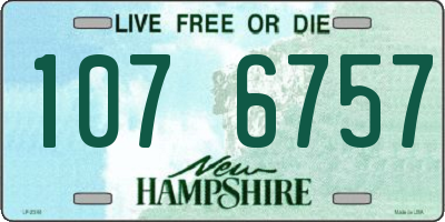 NH license plate 1076757
