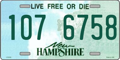 NH license plate 1076758