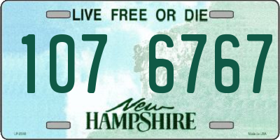NH license plate 1076767