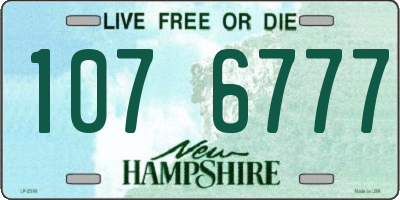NH license plate 1076777