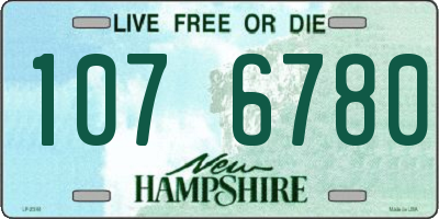 NH license plate 1076780