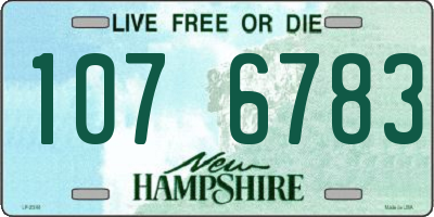 NH license plate 1076783