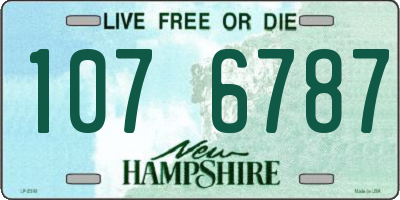 NH license plate 1076787