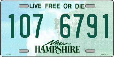 NH license plate 1076791