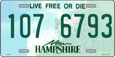 NH license plate 1076793