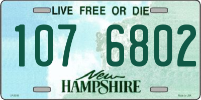 NH license plate 1076802
