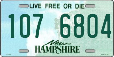 NH license plate 1076804