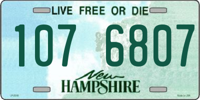 NH license plate 1076807