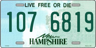 NH license plate 1076819
