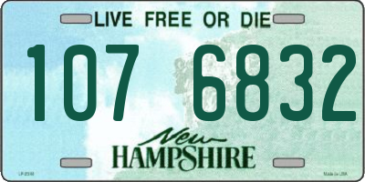 NH license plate 1076832