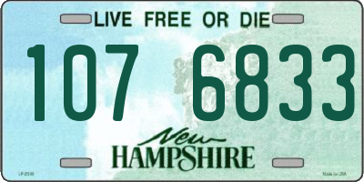 NH license plate 1076833