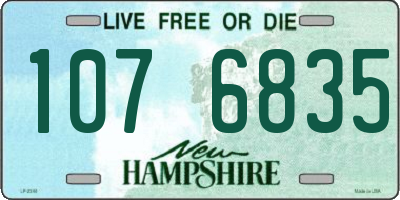 NH license plate 1076835