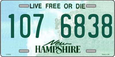 NH license plate 1076838