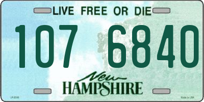 NH license plate 1076840