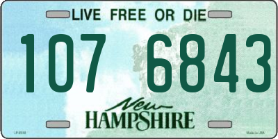 NH license plate 1076843