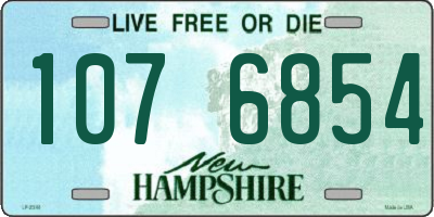 NH license plate 1076854