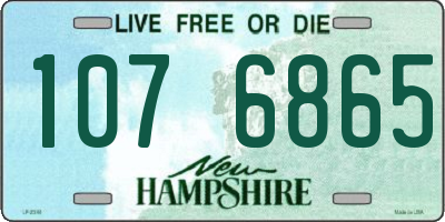 NH license plate 1076865