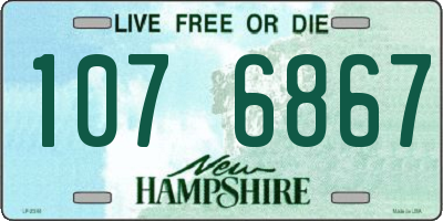 NH license plate 1076867