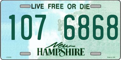 NH license plate 1076868
