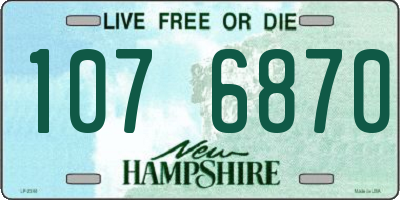 NH license plate 1076870