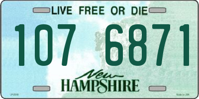 NH license plate 1076871