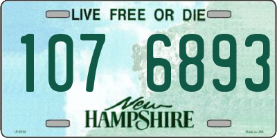 NH license plate 1076893