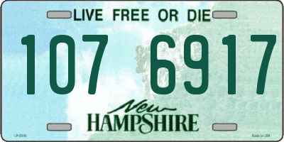 NH license plate 1076917
