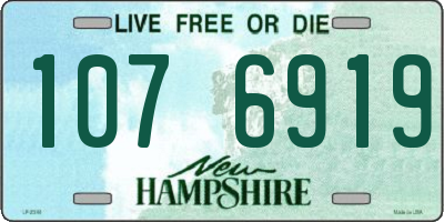 NH license plate 1076919