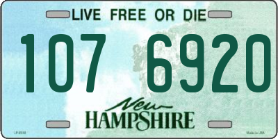 NH license plate 1076920