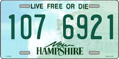 NH license plate 1076921