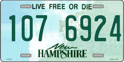 NH license plate 1076924