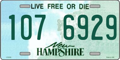 NH license plate 1076929