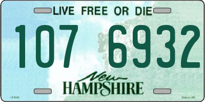 NH license plate 1076932